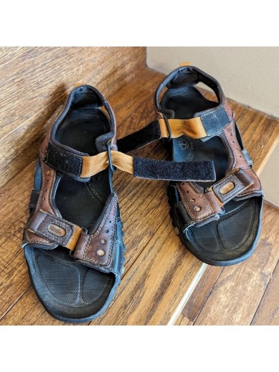 Timberland Leather Sandals, Brown & Black Walking Shoes mens Size 9 main image 8